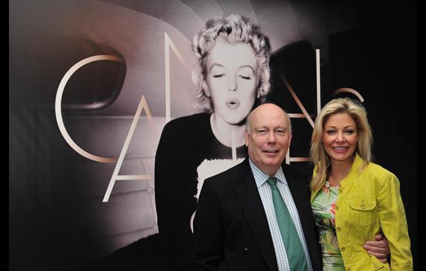Julian Fellowes and Nadja Swarovski at a launch event for Romeo and Juliet.